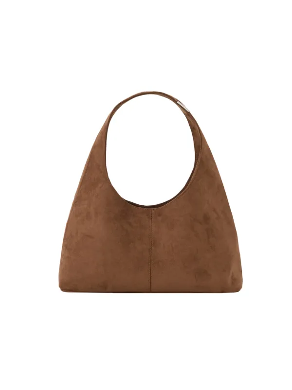G LEATHER HALF SHOULDER BAG (MOCHA)
