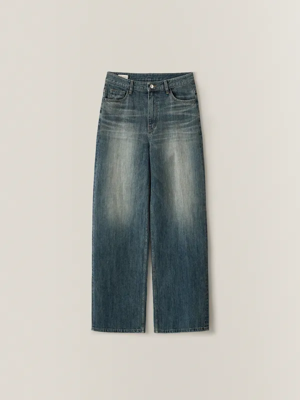 클래식 스트레이트 데님_vintage washing