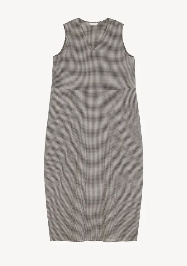Edin Check Dress in Beige