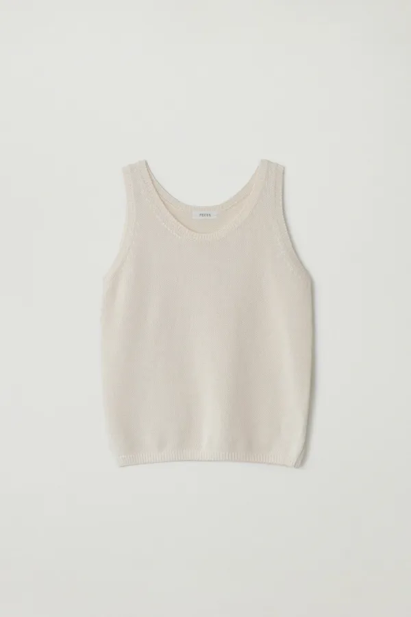 Summer sleeveless knit (Ivory)