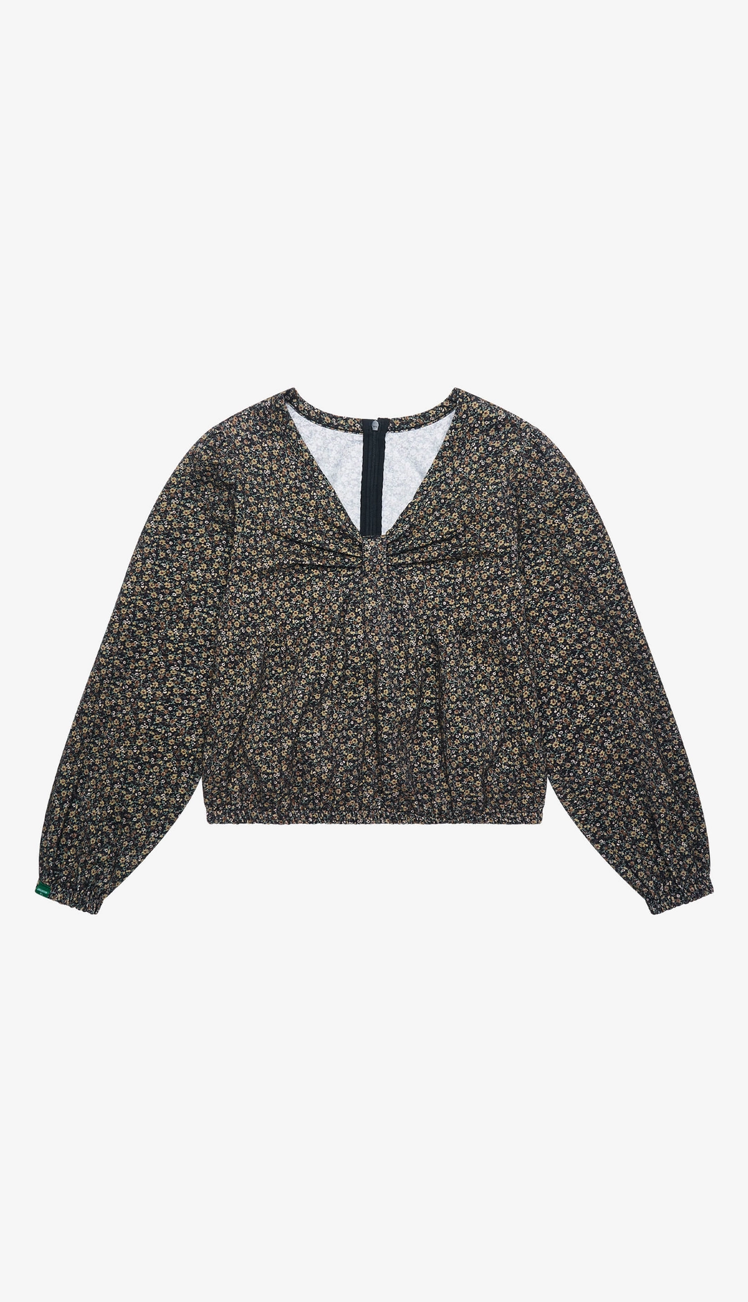 노컨텐츠 268. Tiny Flower Blouse _ Black 상품 이미지 3