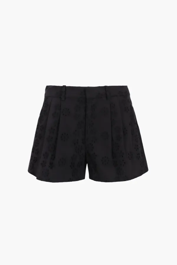 SAGO SHORTS IN BLACK EYELET