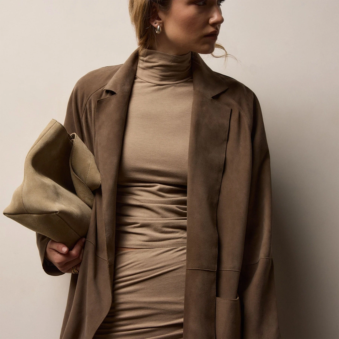 제임스펄스 Melange Jersey Turtleneck - Coffee 상품 이미지 2