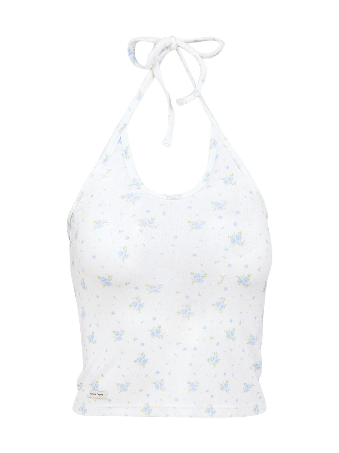 마가린핑거스 FLORAL HALTER TOP (LIGHT BLUE) 상품 이미지 1