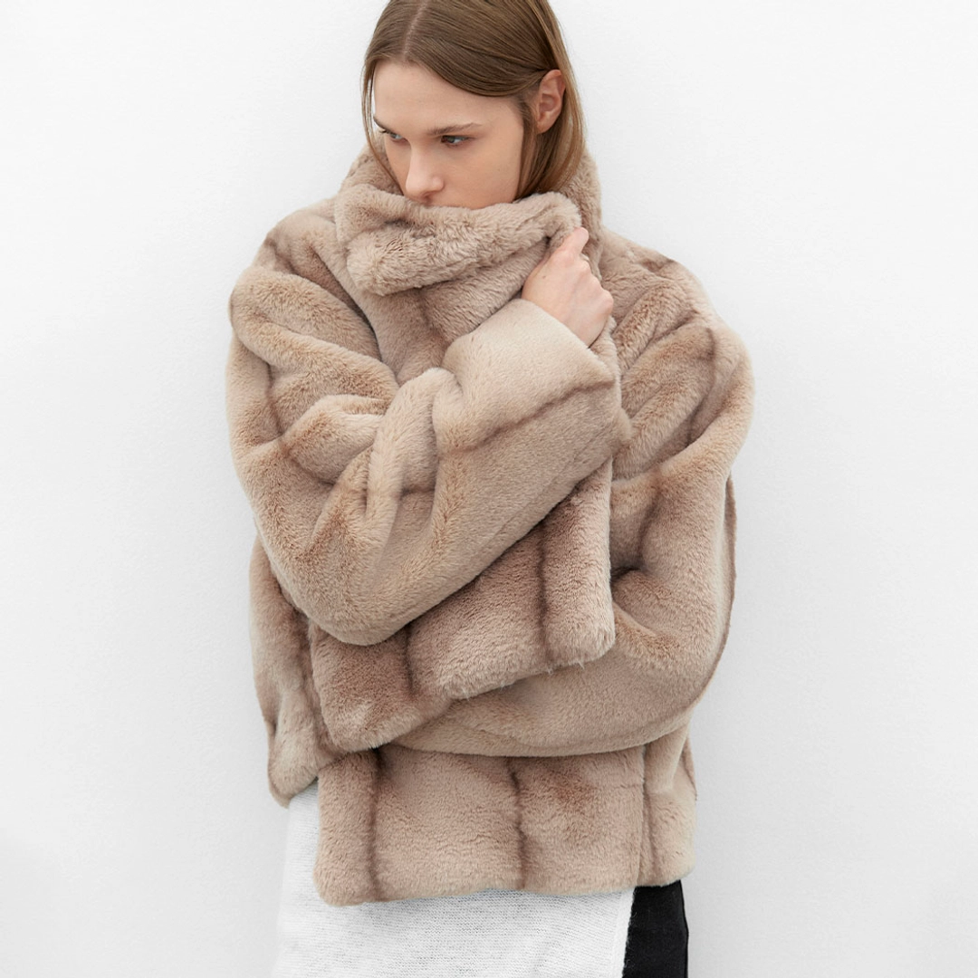 아뜰리에 나인 (JK-3057)TWO TONE FLOW FUR JACKET 상품 이미지 2