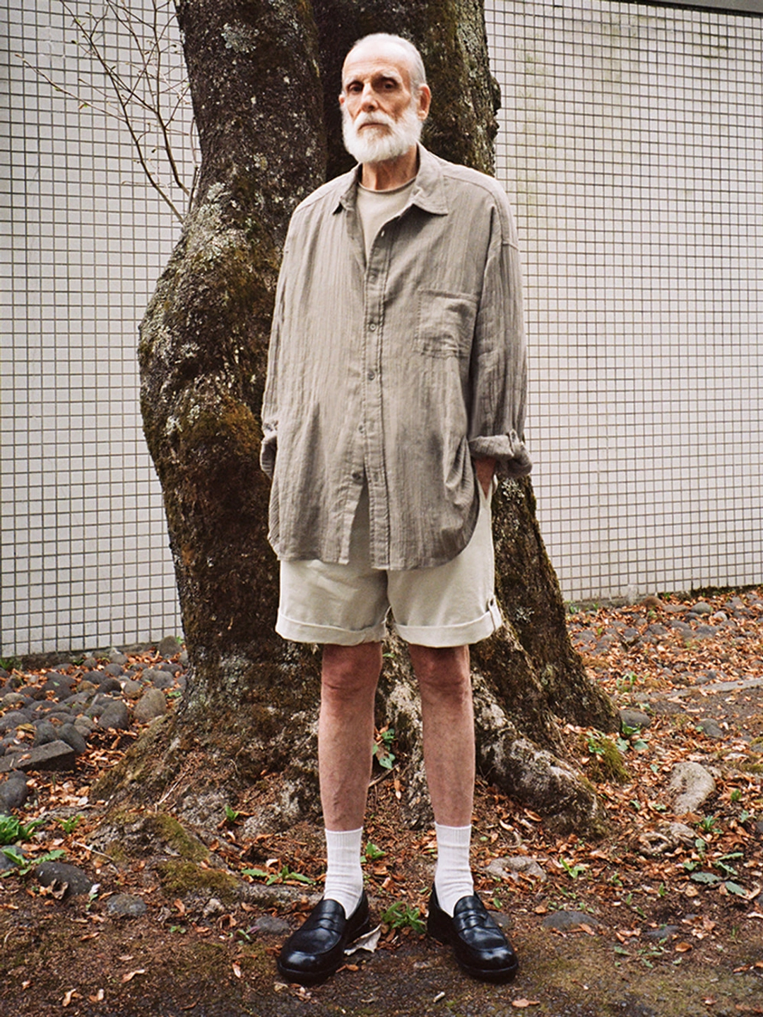 파르티멘토 Crinkle Roll Up Shirts_Stone Khaki 상품 이미지 2