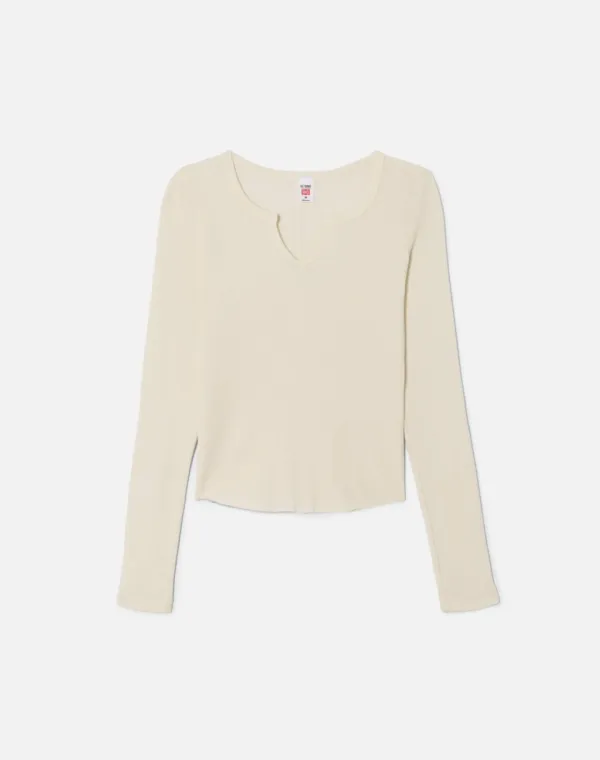 Hanes V Cut Baby Long Sleeve - Vintage Ivory