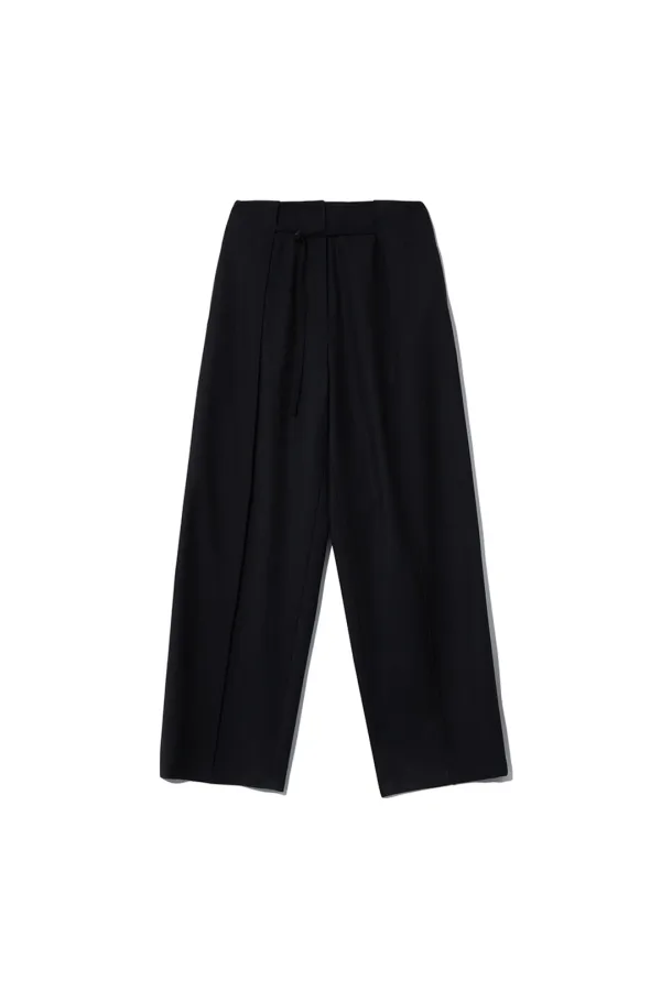 TUCK TAILORED TROUSERS [BLACK]
