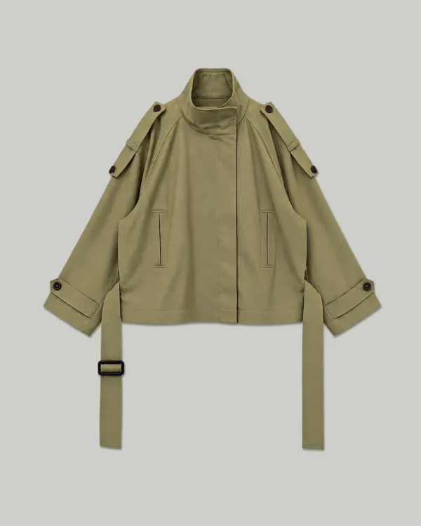 [Sold Out] Belted Half Trench Coat_2Color