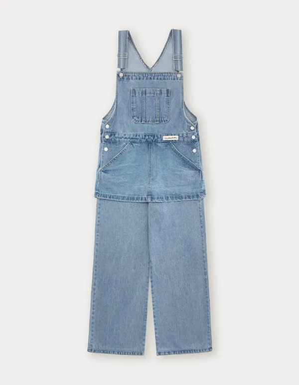 Combi Denim Overall - Middle Blue