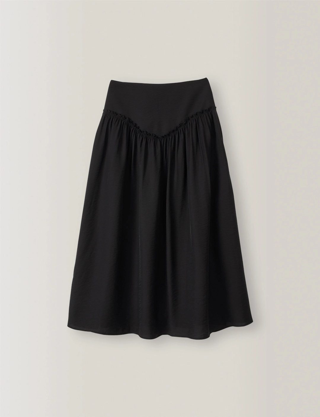 노미나떼 Riviera Shirring Long Skirts (Black) 상품 이미지 3