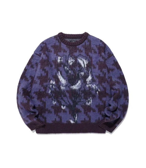 houndstooth devil rose knit[purple]