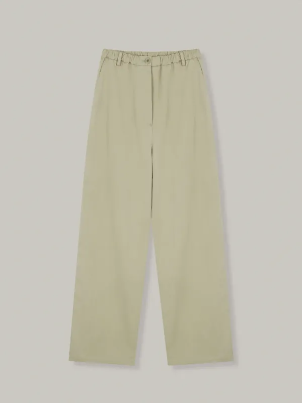 relaxed banding pants (khaki)