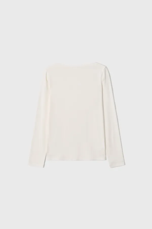 [3rd] Stretch Jersey Top (Ivory)