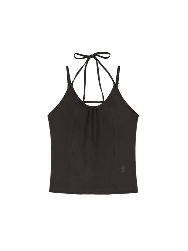 Double Strap Tank Top Charcoal
