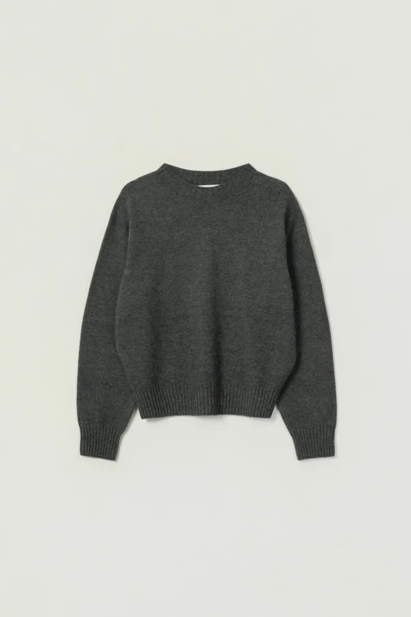 YAVIN WOOL ROUND KNIT_CHARCOAL