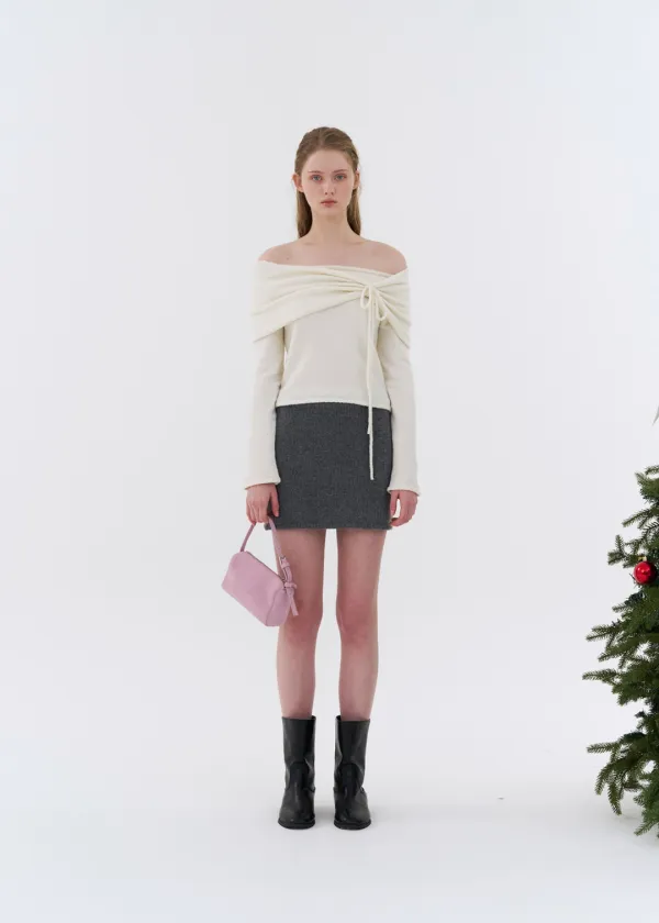 [2ND] Soft Boucle Ribbon Knit(Ivory)