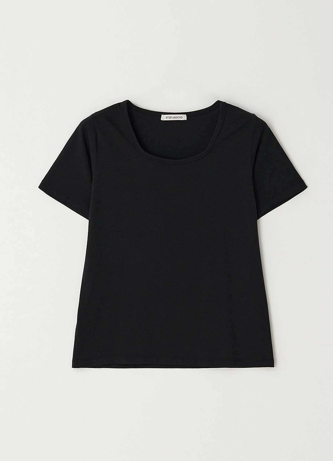 스텝어라운드 Square neck comfortable T-shirts_BLACK 상품 이미지 3