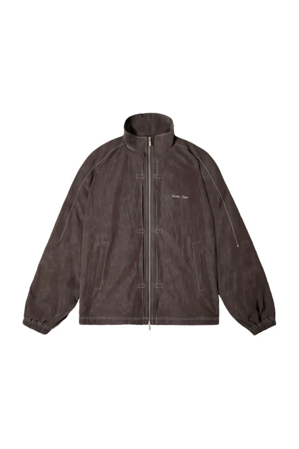 STITCH POINT HIGH NECK JUMPER IN BROWN
