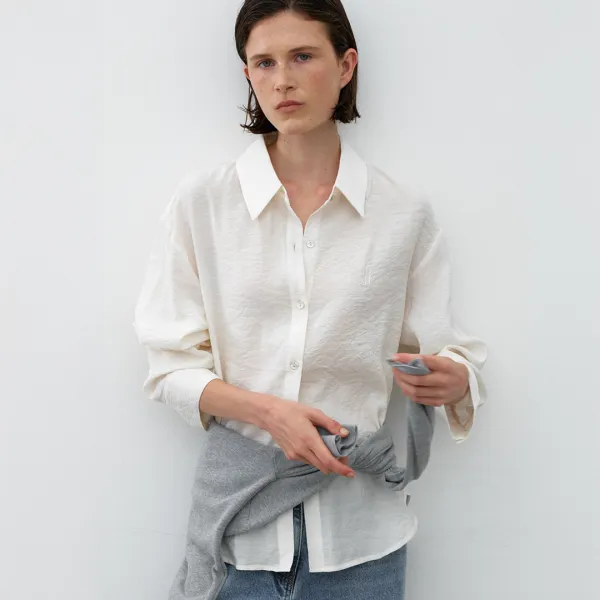 (Z-N-BL-4263)ESSENTIAL ROUND HEM SHIRT