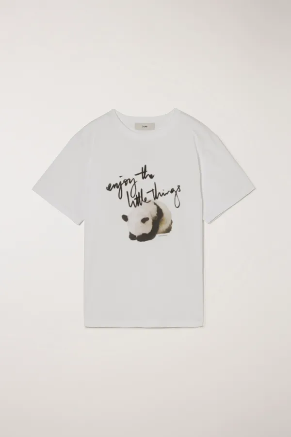 UNISEX PANDA T-SHIRT OFF WHITE