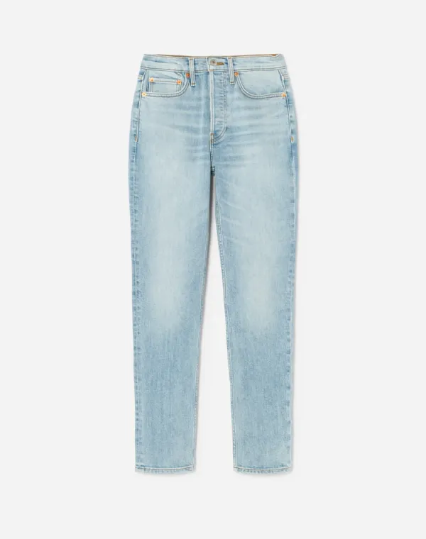 Comfort Stretch High Rise Ankle Crop - Costa Indigo