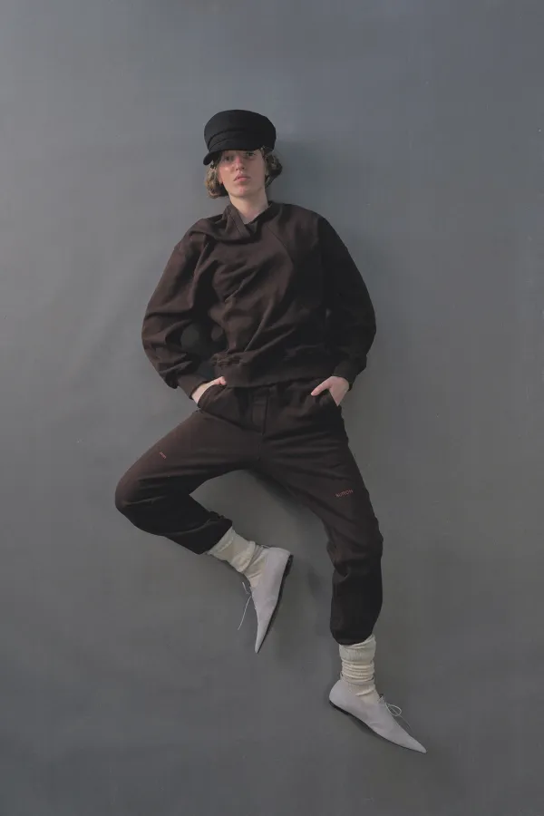 PF26 BROWN DIAGONAL PANEL SWEATSHIRT
