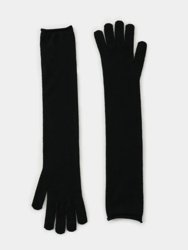 Serene Wool Long Gloves (black)