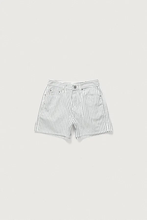 HICKORY STRIPED DENIM SHORT [WHITE]