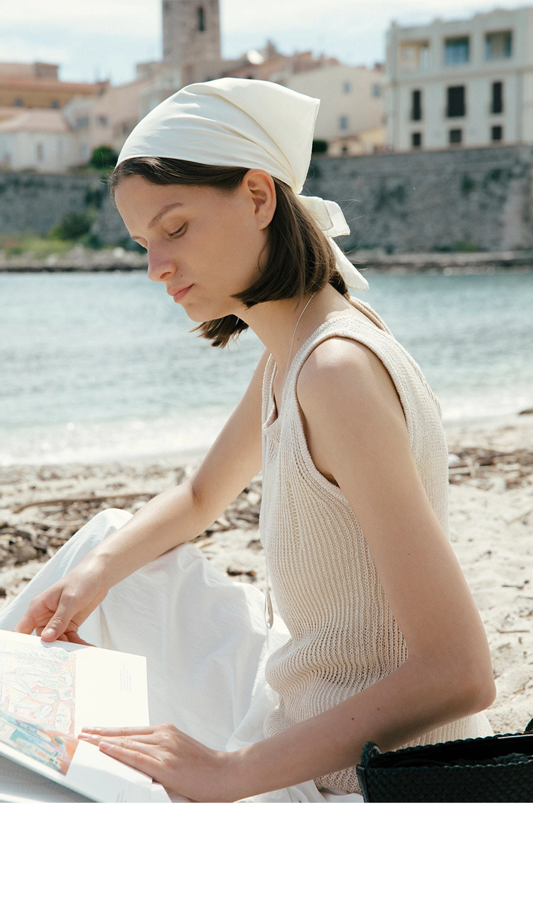 루에브르 Ribbed Knit Double-tie Strap Top SK5MP285-91 상품 이미지 3