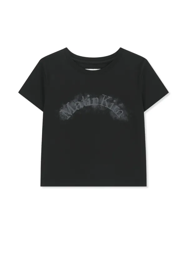 MATIN KIM ARCH LOGO CROP TOP IN BLACK