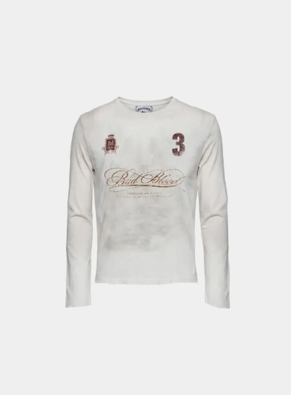 [w-tee26-022] Royal Classic Fitted Long Sleeve T-Shirt - White