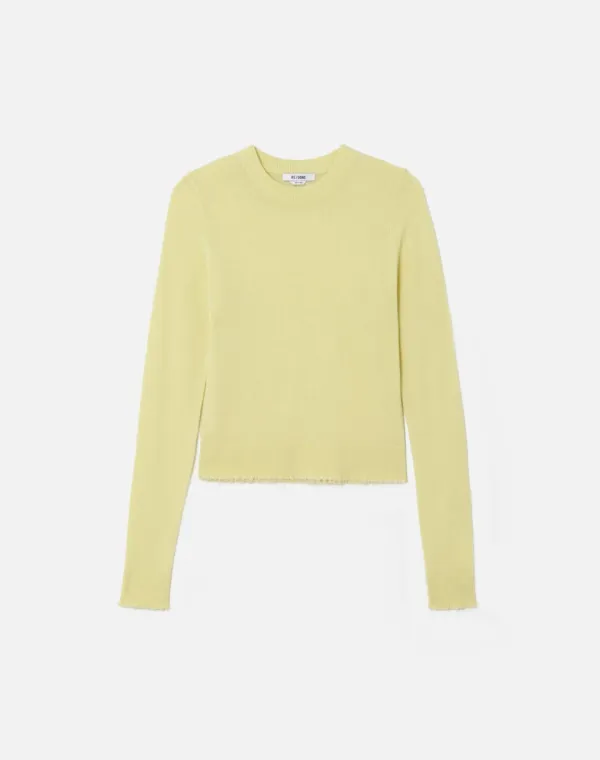 Surplus Cashmere Crewneck Pullover - Limeade