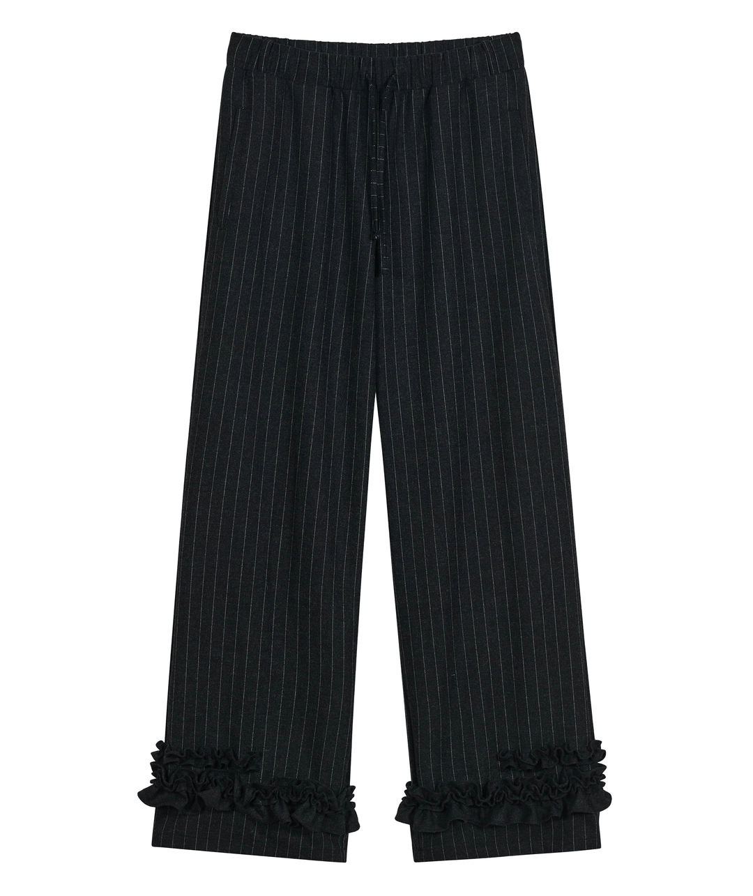 타입서비스 Ruffle Trimmed Wool Pants [Black] 상품 이미지 3