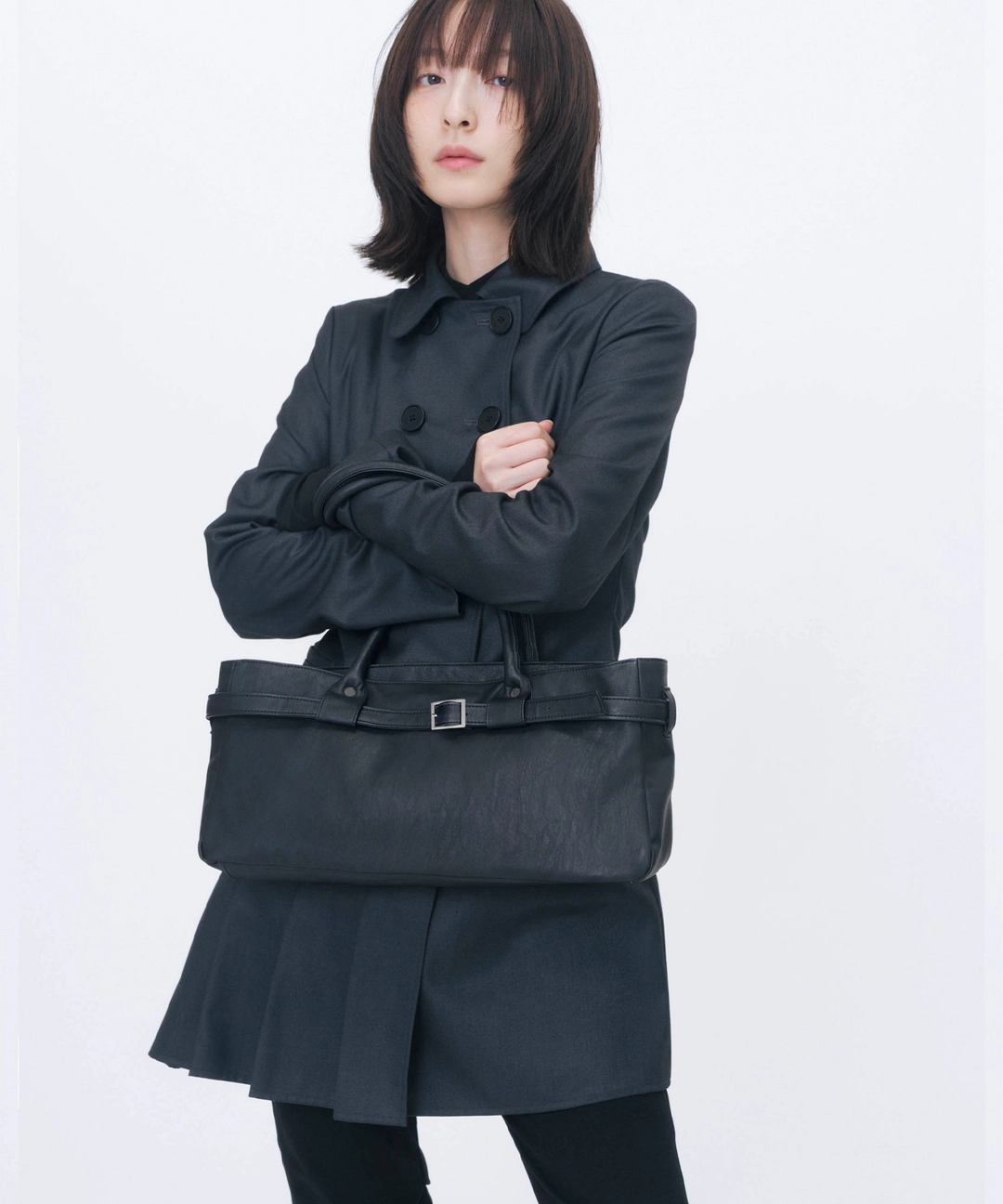 미세키서울 Classic belted shoulder bag BLACK 상품 이미지 1