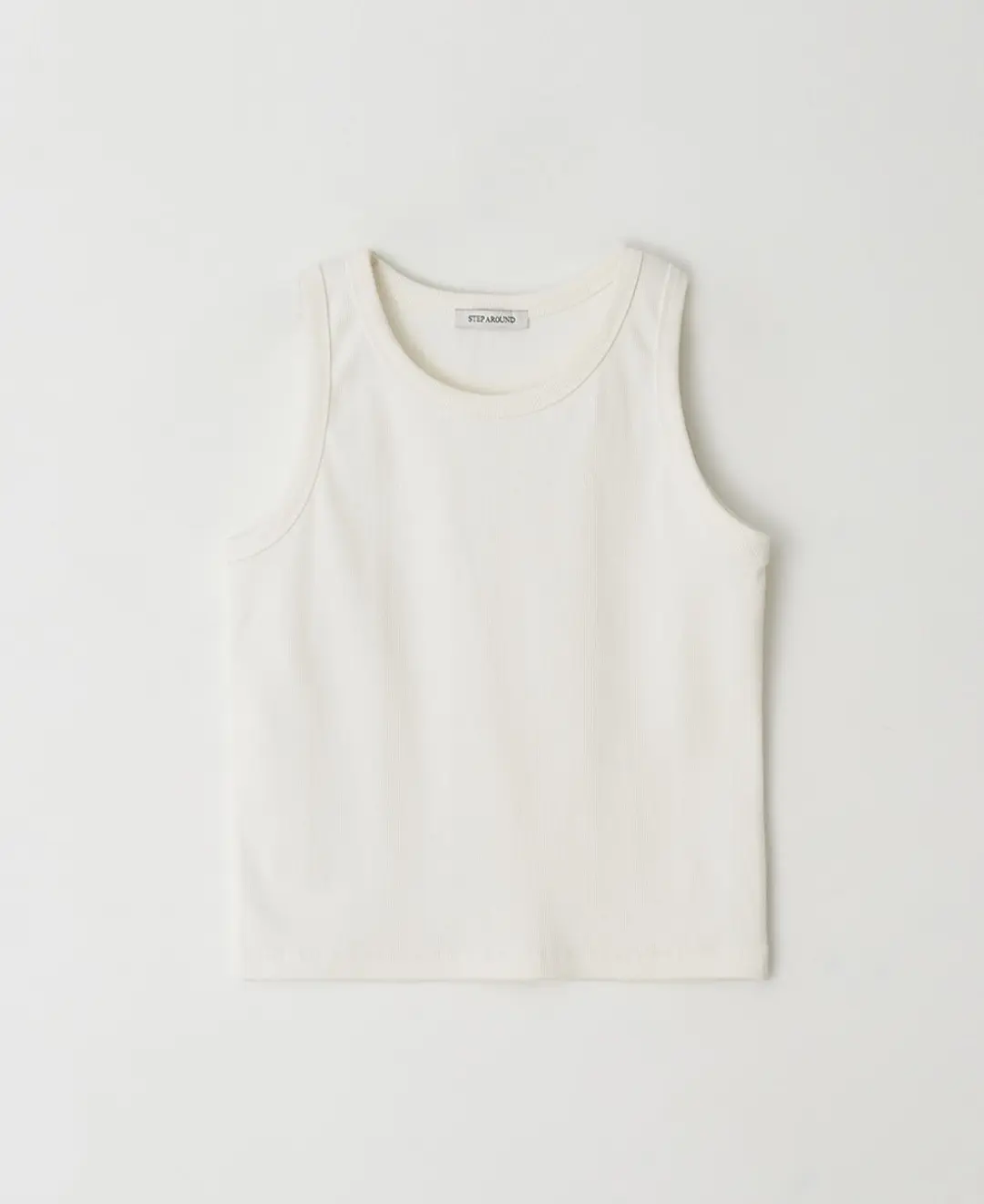 스텝어라운드 Span rib sleeveless_WHITE 상품 이미지 3