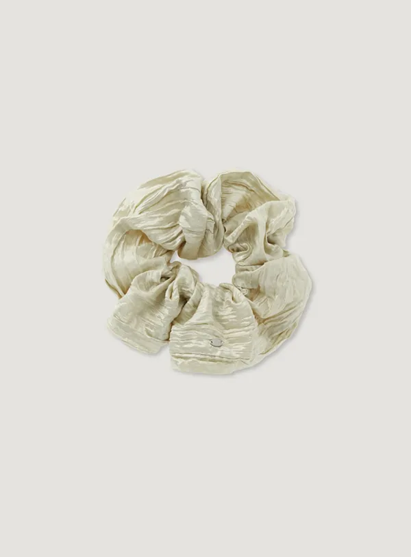 CRINKLE SCRUNCHIE_PEARL OLIVE