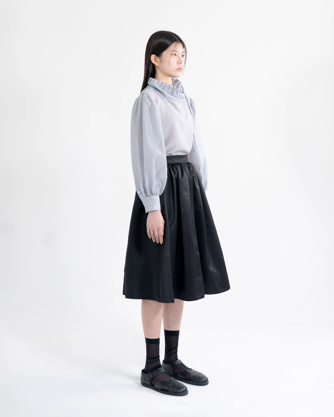 유노이아 wind shirring skirt (open, 단독 주문 시 선발송) 상품 이미지 1