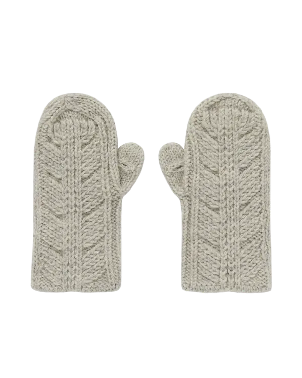 hand leaf gloves (ivory)