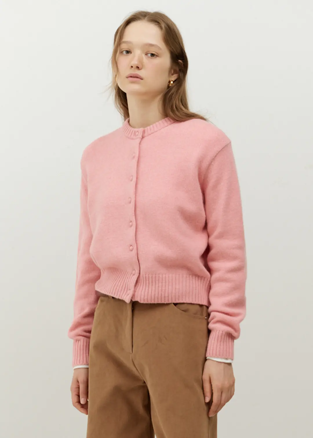 더라이 Alpaca Round Cardigan(Pink) 상품 이미지 2