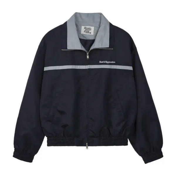 LAYERED NYLON JACKET - NAVY