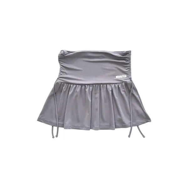 24-003 SHIRRING SKIRT (VIOLET GREY)