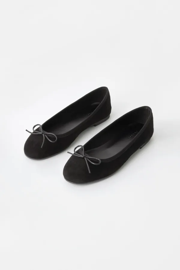 Ribbon Flat 001 (Suede ver.)_Black