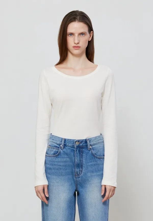 SOFT WIDE NECK T-SHIRTS - IVORY