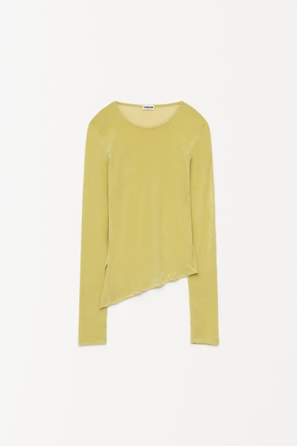 Loopi Velvet Round Top yellow, black