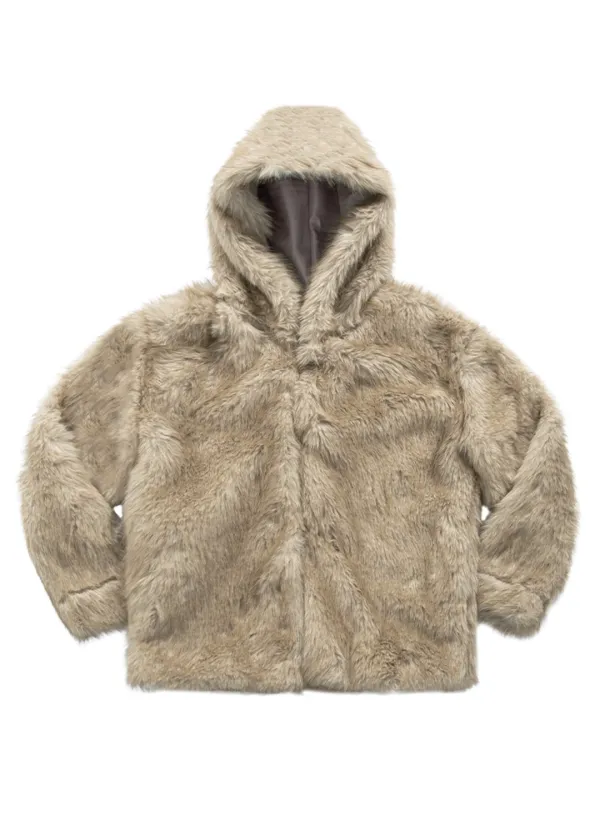 KOA HOOD FUR JACKET / BEIGE