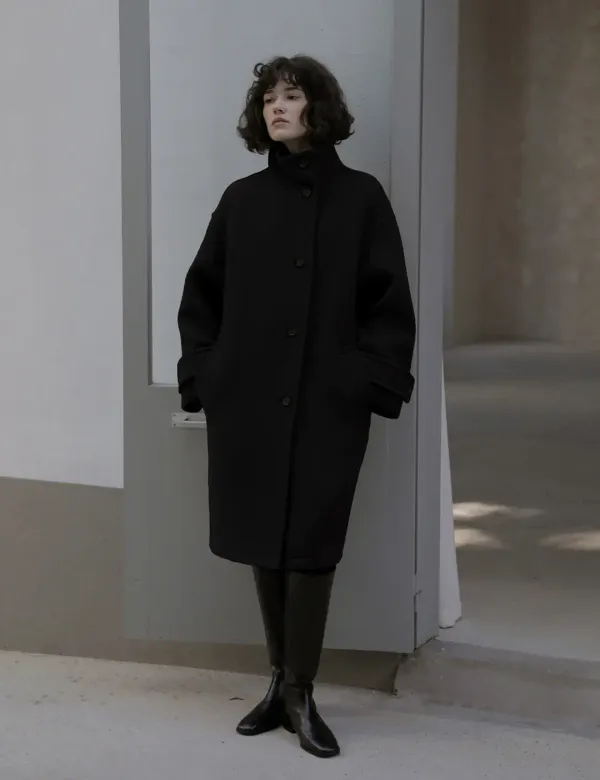 Milano Belted Coat (Black)