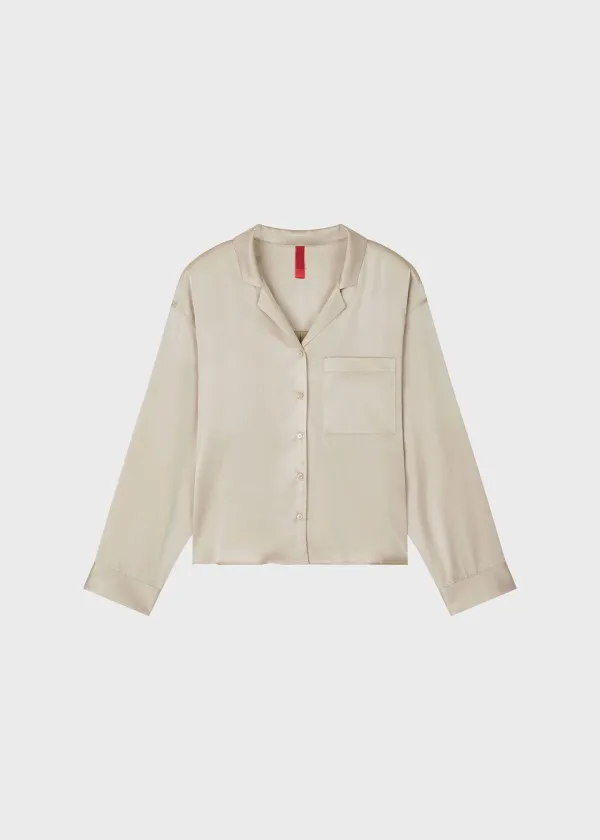 Essential Silk Jacket Oyster