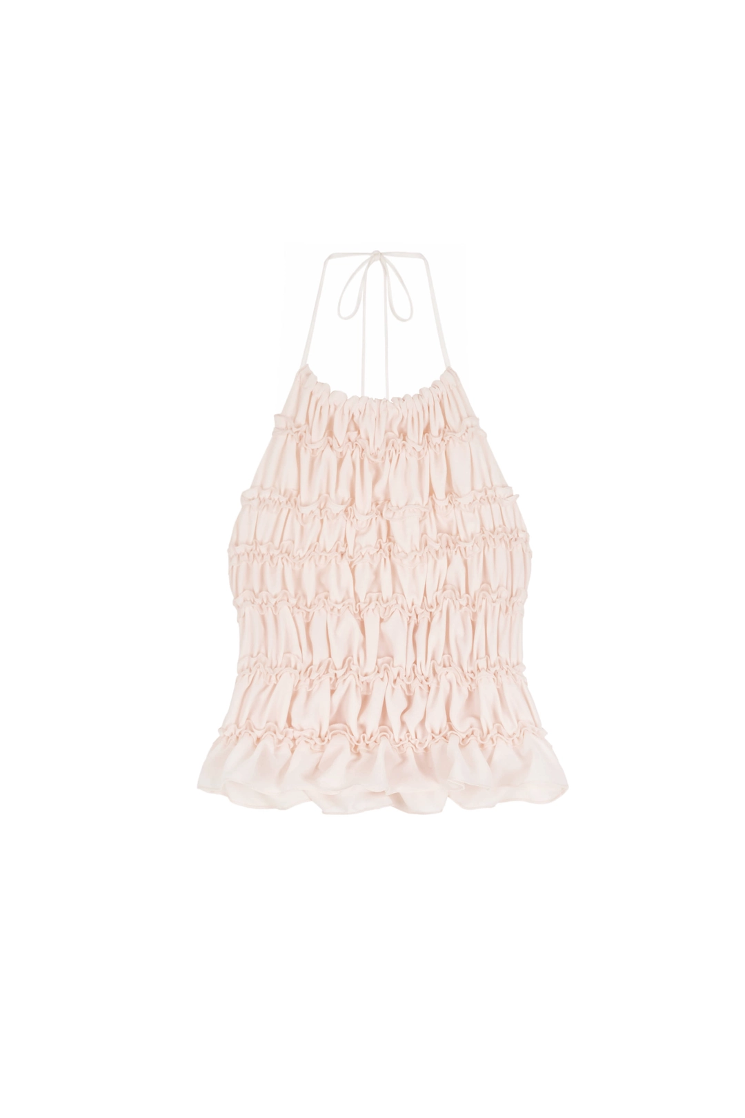 클리시어 Coco Shirring Halter Top, Baby pink 상품 이미지 1