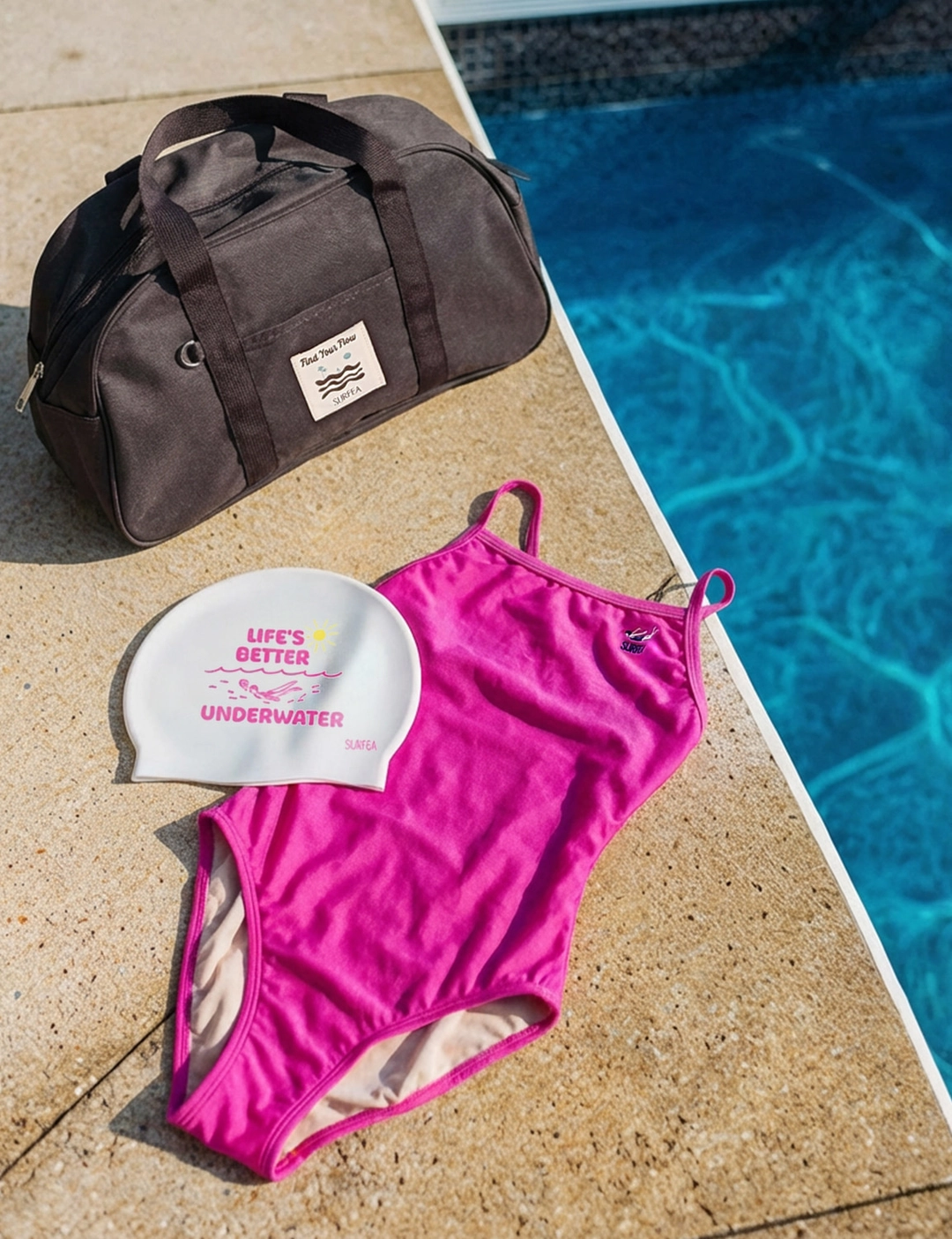 써피 FLOW SWIM CAP_MAGENTA 상품 이미지 2